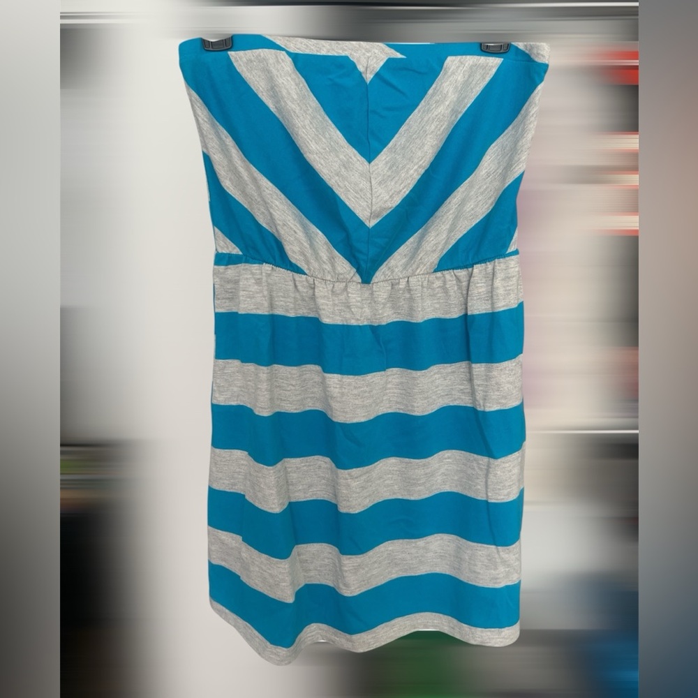 Juniors Striped Mossimo Summer Strapless Dress (Size:Small Petite)